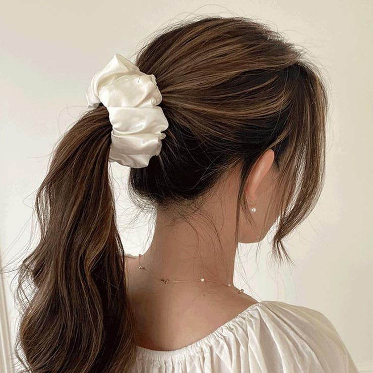 ホワイト | ヘアゴム ヘアクリップ ポニーリング | shoppinggo