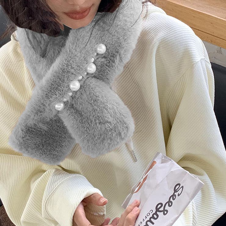 A02*グレー | マフラー ティペット フェイクファー | shoppinggo
