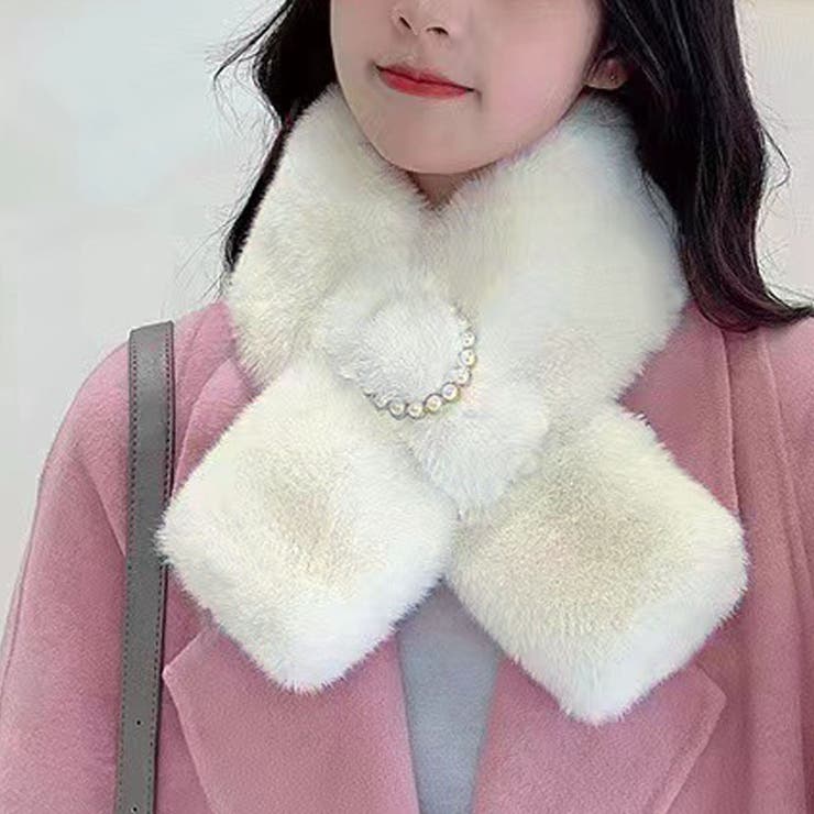 A03*ホワイト | マフラー ティペット フェイクファー | shoppinggo