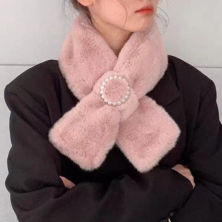 A03*ピンク | マフラー ティペット フェイクファー | shoppinggo