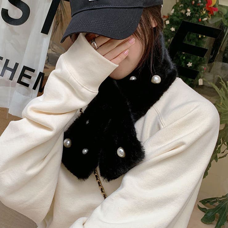 A04*ブラック | マフラー ティペット フェイクファー | shoppinggo