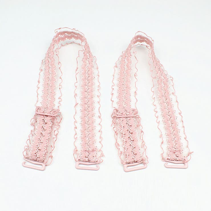 ピンク | ブラストラップ フリル肩紐 ブラジャーストラップ | shoppinggo