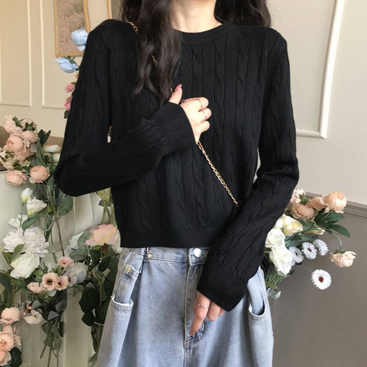 ケーブルニットセーター トップス ニット | shoppinggo | 詳細画像12 