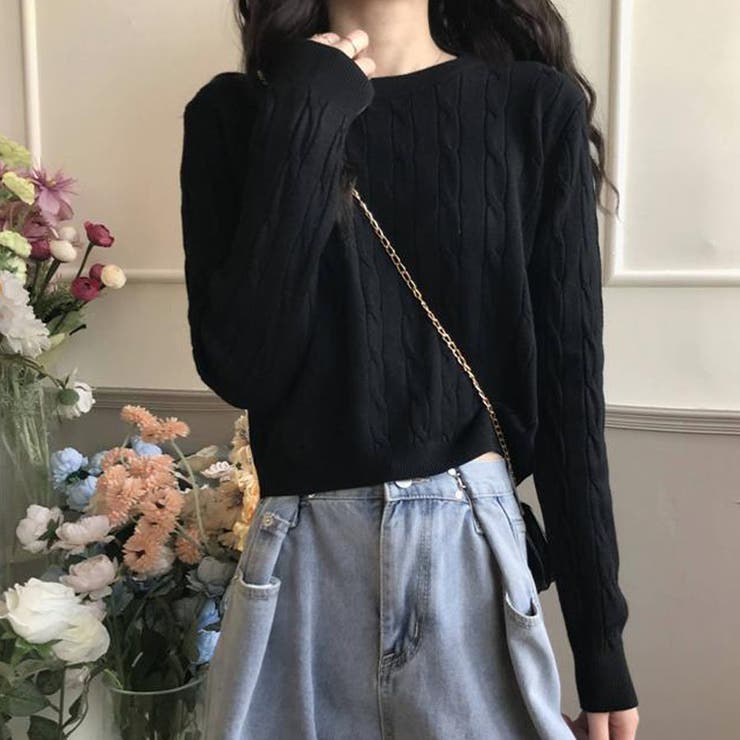 ケーブルニットセーター トップス ニット | shoppinggo | 詳細画像13 