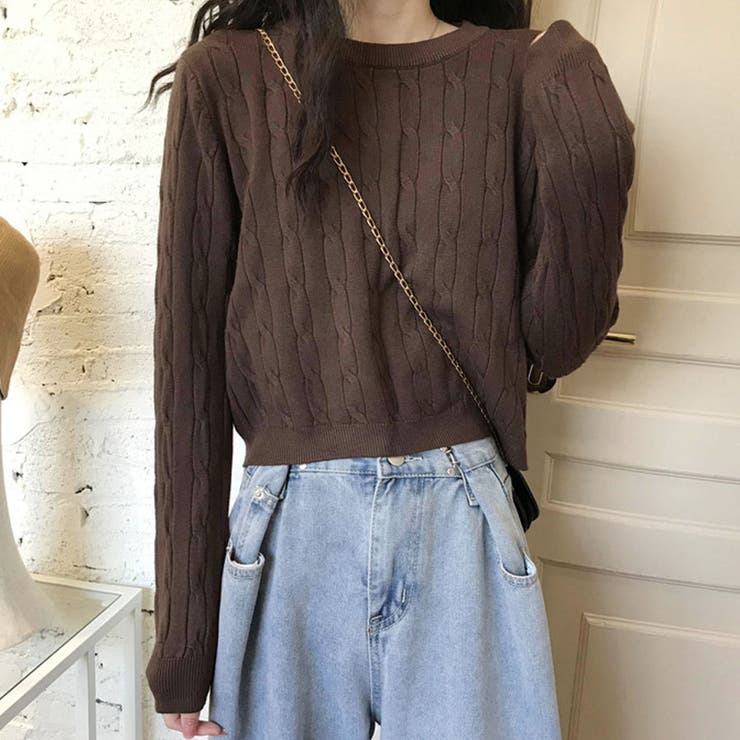 ケーブルニットセーター トップス ニット | shoppinggo | 詳細画像18 