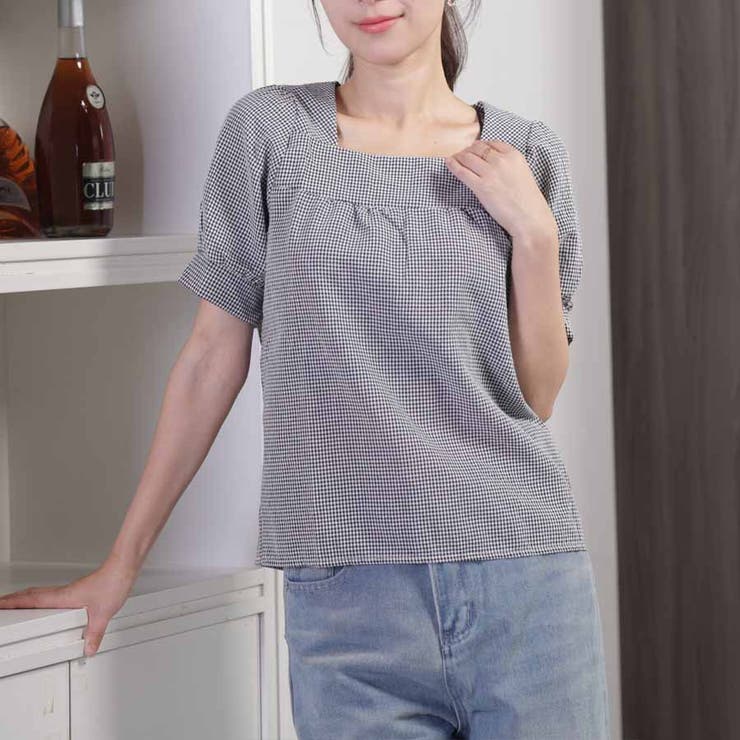 新作ブラウス シャツブラウス スクエアネック | shoppinggo | 詳細画像46 