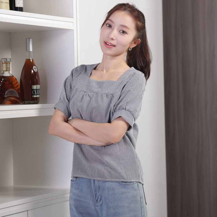 新作ブラウス シャツブラウス スクエアネック | shoppinggo | 詳細画像48 