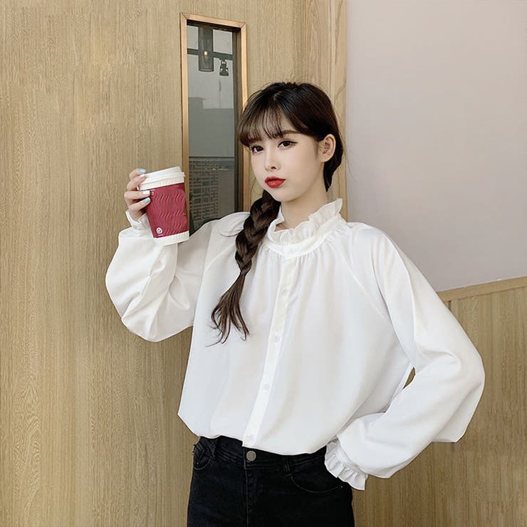 ブラウス シャツ フリル[品番：JRKW0004091]｜shoppinggo
