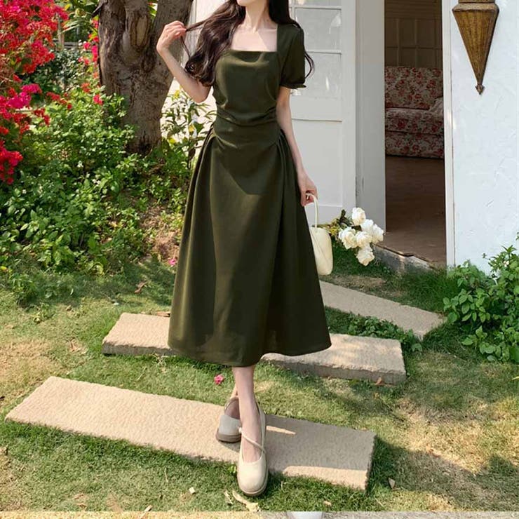 ワンピース 半袖 スクエアネック | shoppinggo | 詳細画像8 