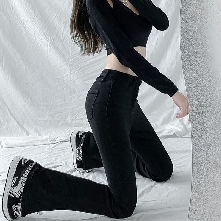 ハイウエストデニムパンツ 9分丈 10分丈 | shoppinggo | 詳細画像11 