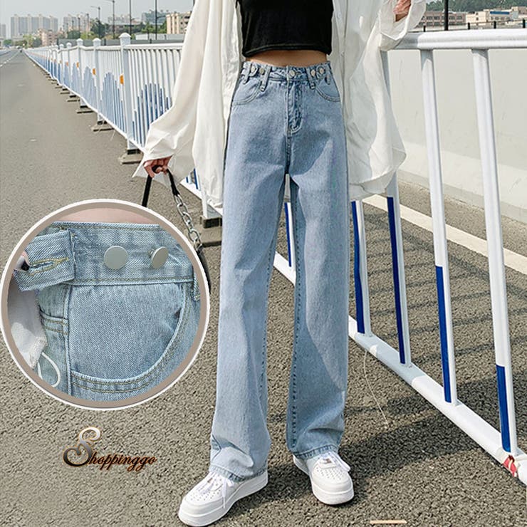 美脚ストレートパンツ 着やせ セミワイドパンツ | shoppinggo | 詳細画像1 