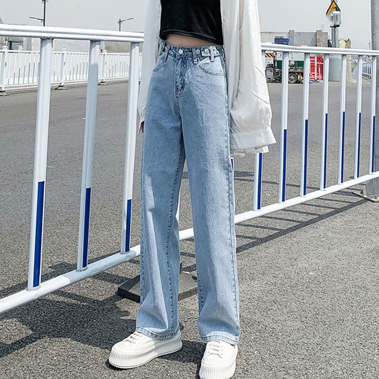 美脚ストレートパンツ 着やせ セミワイドパンツ | shoppinggo | 詳細画像2 