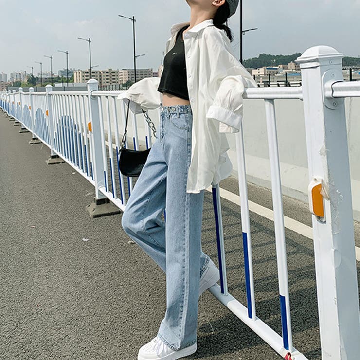 美脚ストレートパンツ 着やせ セミワイドパンツ | shoppinggo | 詳細画像8 
