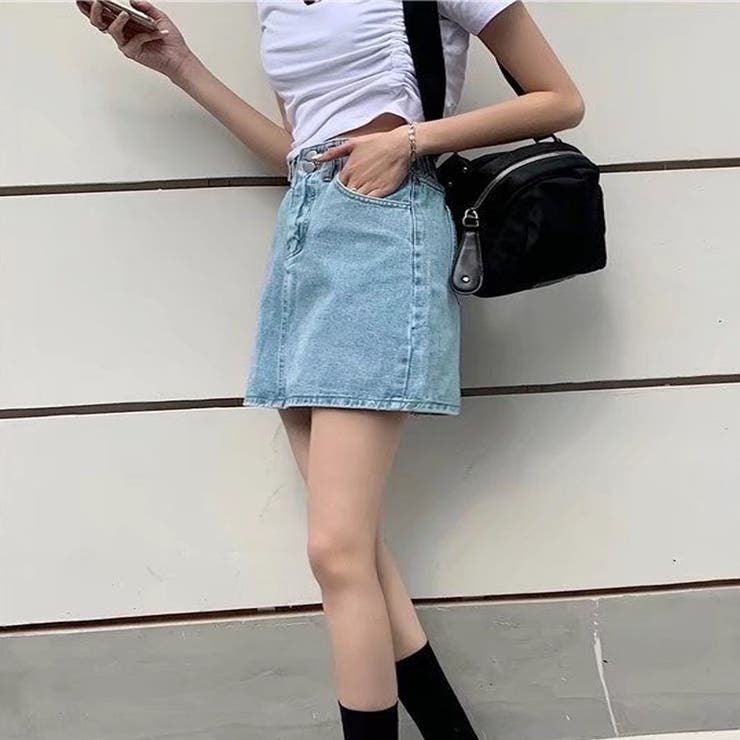  JEANS 関税送料込 ロゴ デニムミニスカート TRF ローライズデニムミニスカート - ブルー | ZARA Japan / 日本