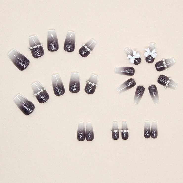 ネイルチップ リボン ショート | shoppinggo | 詳細画像3 