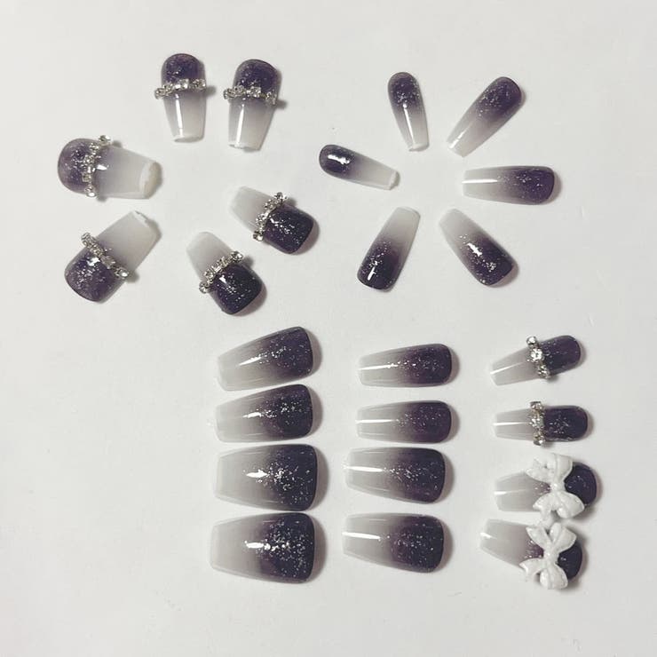 ネイルチップ リボン ショート | shoppinggo | 詳細画像7 