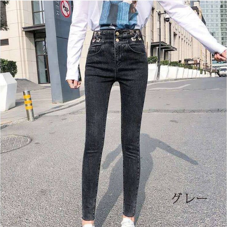 デニムパンツ レディース ハイウエスト | shoppinggo | 詳細画像2 