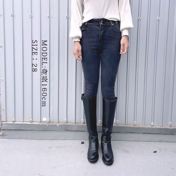 デニムパンツ レディース ハイウエスト | shoppinggo | 詳細画像3 