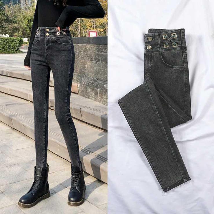 デニムパンツ レディース ハイウエスト | shoppinggo | 詳細画像9 