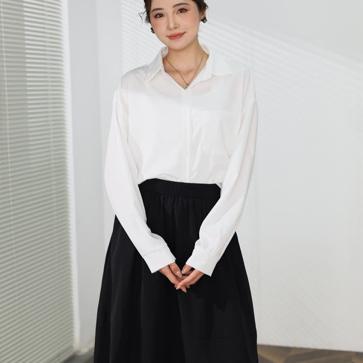 白ブラウス シャツ レディースロングシャツ | shoppinggo | 詳細画像18 