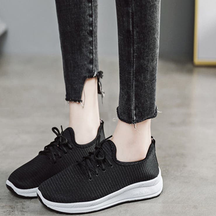 【極美品】◾️joya◾️コンフォートシューズ◾️RELAX◾️厚底◾️レザー◾️ブラック スニーカー メッシュ 男女兼用[品番：JRKW0003951]｜shoppinggo