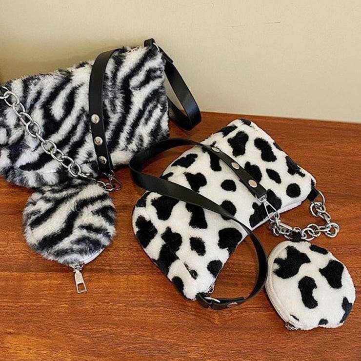 ポーチ付き ファーバッグ 2点セット | shoppinggo | 詳細画像5 