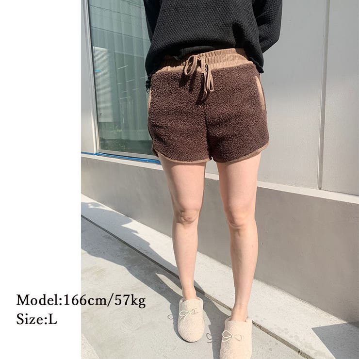 ボアショートパンツ 裏起毛 ボトムス | shoppinggo | 詳細画像3 