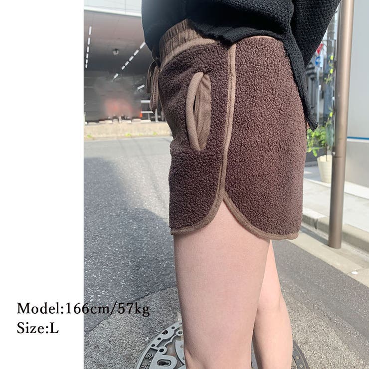 ボアショートパンツ 裏起毛 ボトムス | shoppinggo | 詳細画像4 