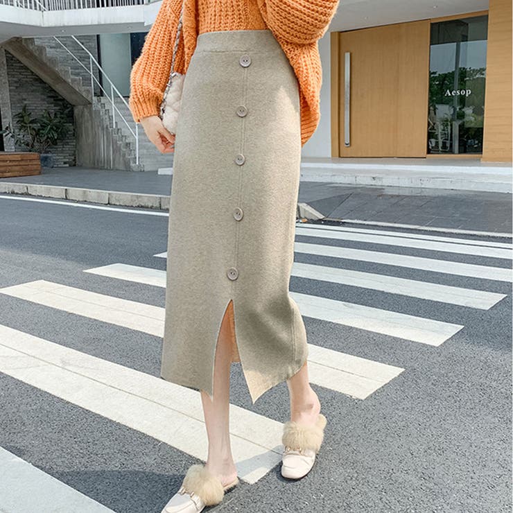 スリット入り ニットスカート レディース | shoppinggo | 詳細画像9 