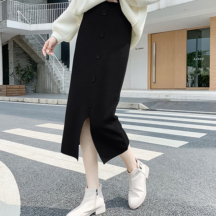スリット入り ニットスカート レディース | shoppinggo | 詳細画像12 