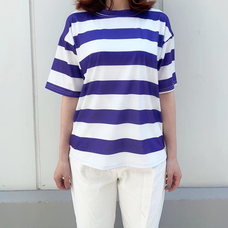 ボーダー Tシャツ 半袖[品番：JRKW0002929]｜shoppinggo