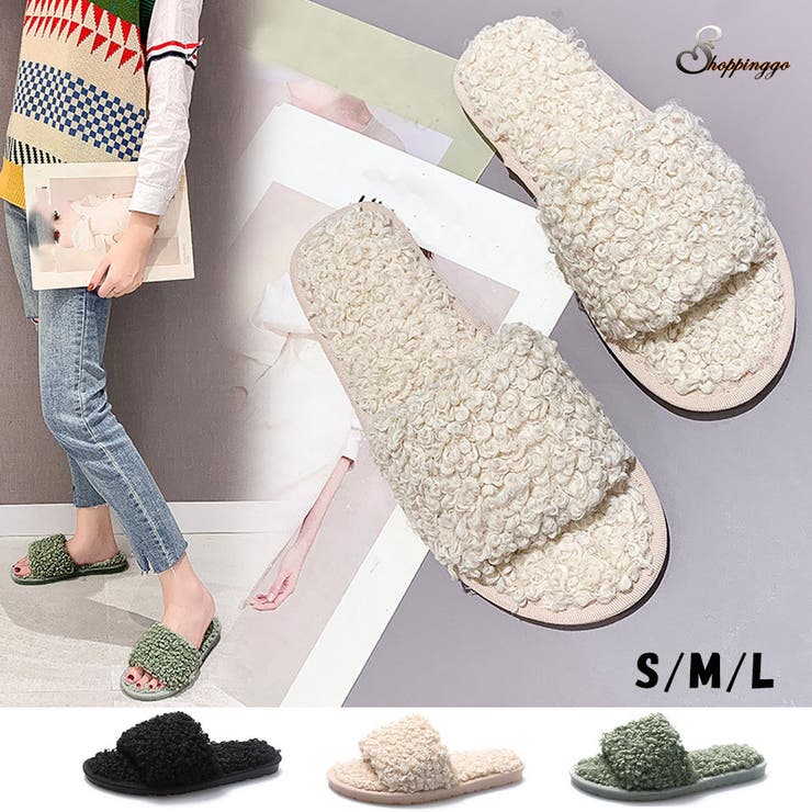 サンダル レディース ファーサンダル | shoppinggo | 詳細画像1 