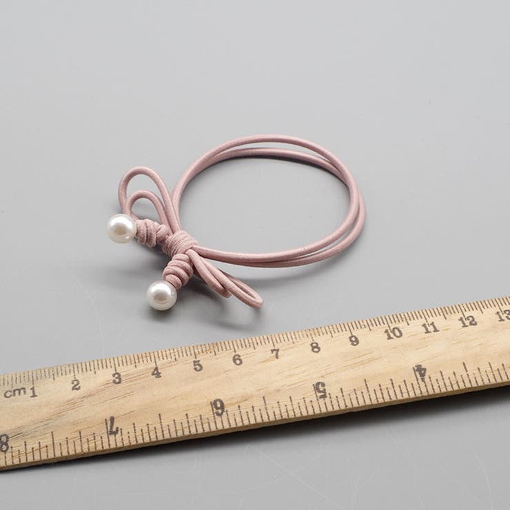 ヘアゴム パール おしゃれ 2連髪留め ヘアアクセサリー リボン結び シンプル | shoppinggo | 詳細画像3 