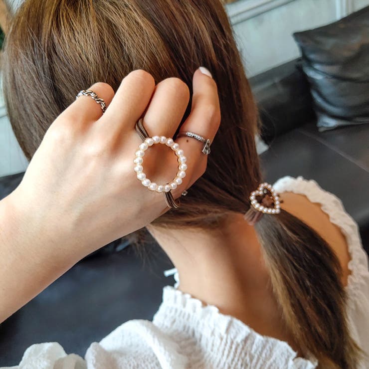 ヘアゴム パール おしゃれ ヘアアクセサリー リボン結び シンプル  髪留め[品番：JRKW0002126]｜shoppinggo（ショッピングゴー）のレディースファッション通販｜SHOPLIST（ショップリスト）