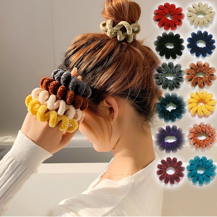 ヘアゴム ベロア スプリングゴム[品番：JRKW0002128]｜shoppinggo