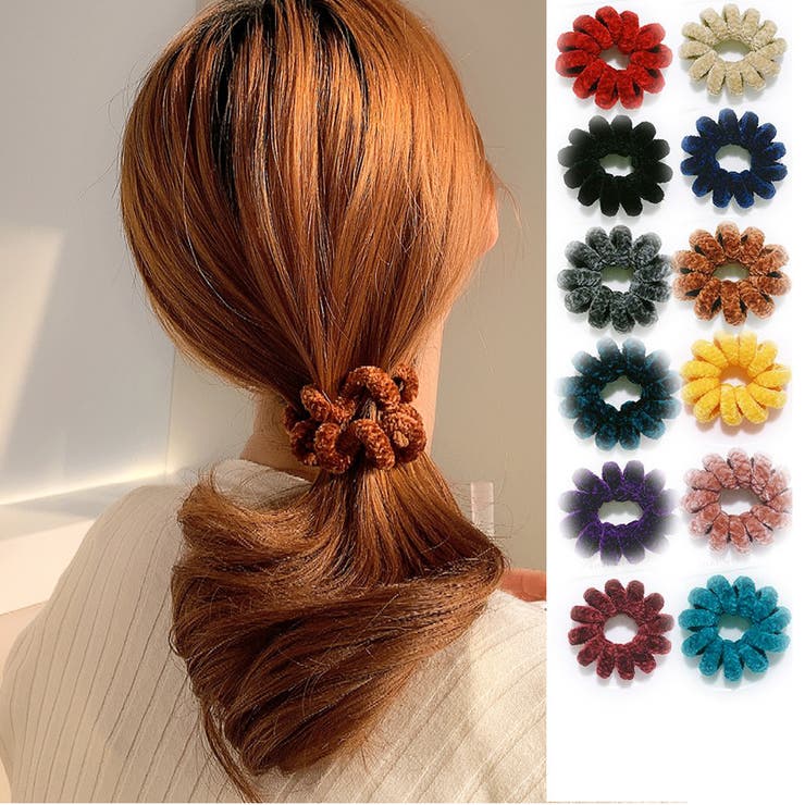 ヘアゴム ベロア スプリングゴム[品番：JRKW0002128]｜shoppinggo