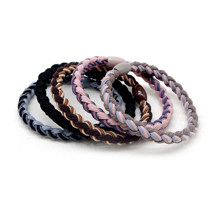 ヘアゴム バイカラー おしゃれ ヘアアクセサリー 結び シンプル 髪留め | shoppinggo | 詳細画像5 