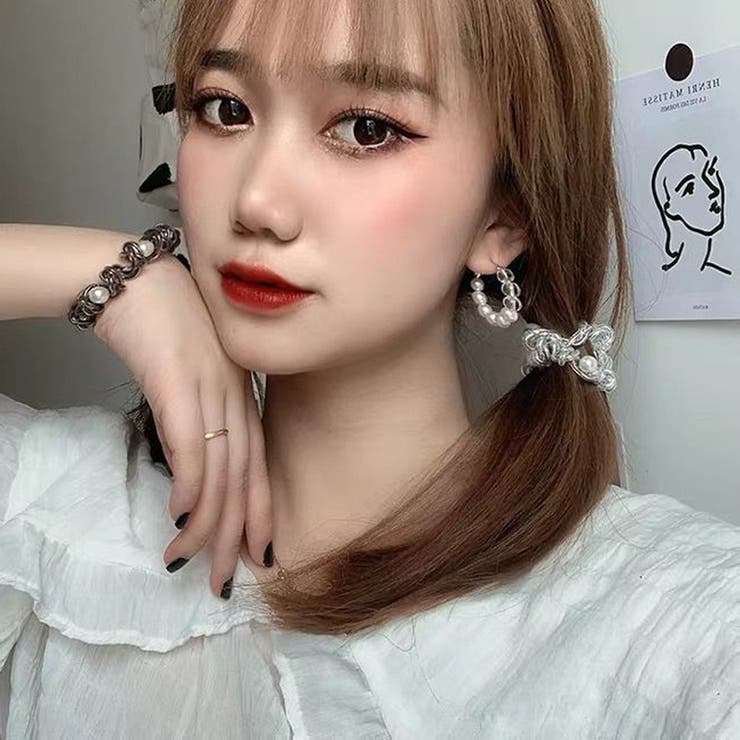 シルバー | ヘアゴム スプリング パール | shoppinggo