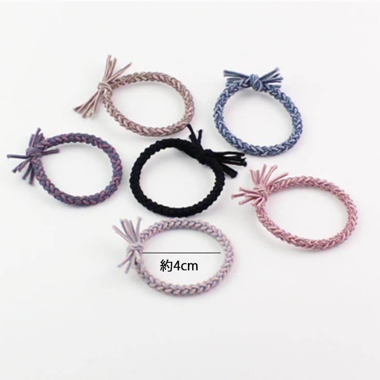 ヘアゴム バイカラー おしゃれ ヘアアクセサリー 結び シンプル 髪留め | shoppinggo | 詳細画像4 