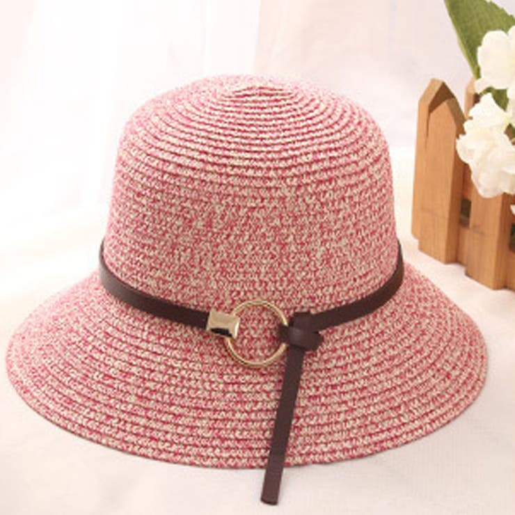 帽子 レディース つば広 リボン付き 麦わらHAT  紫外線 対策 UVカット | shoppinggo | 詳細画像5 