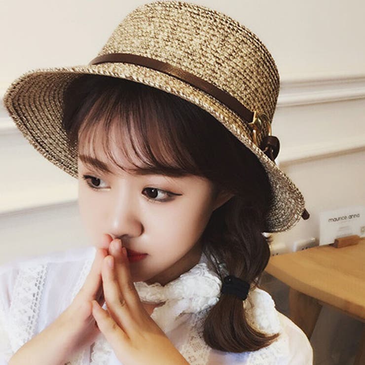 帽子 レディース つば広 リボン付き 麦わらHAT  紫外線 対策 UVカット | shoppinggo | 詳細画像10 