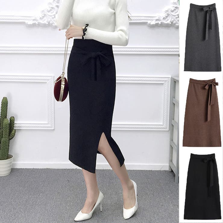 ブラック | スカート レディース ニットスカート  | shoppinggo