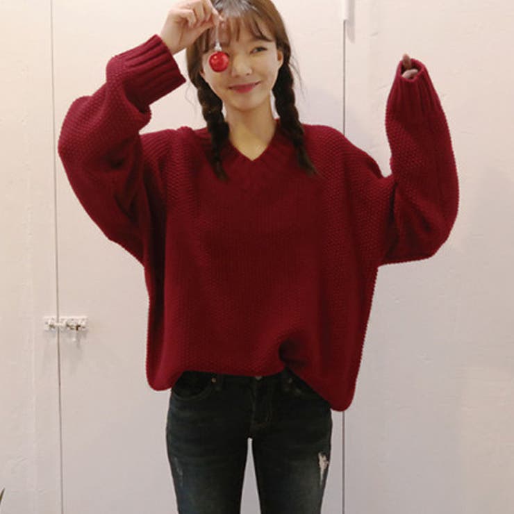 レッド | ニット トップス レディース | shoppinggo