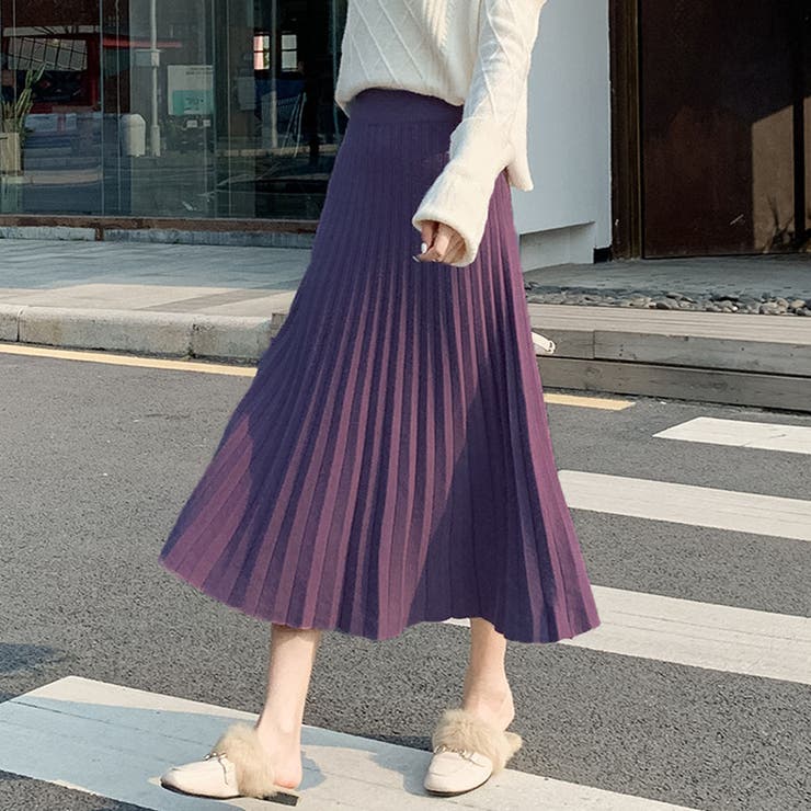 ニットスカート ロング 秋冬[品番：JRKW0001944]｜shoppinggo