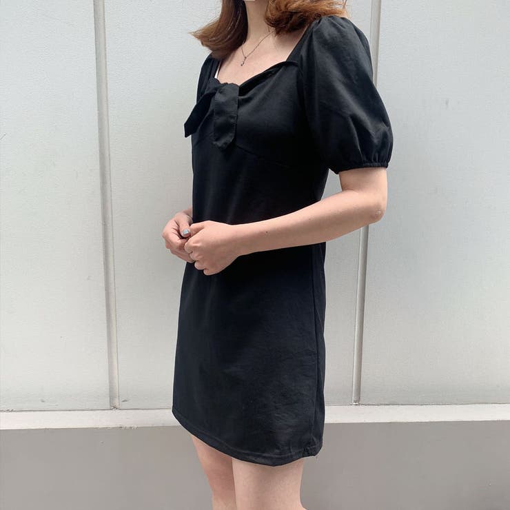 L ショートシャツ ＆ ミニワンピース 2点 セット 黒 韓国服 Y2K