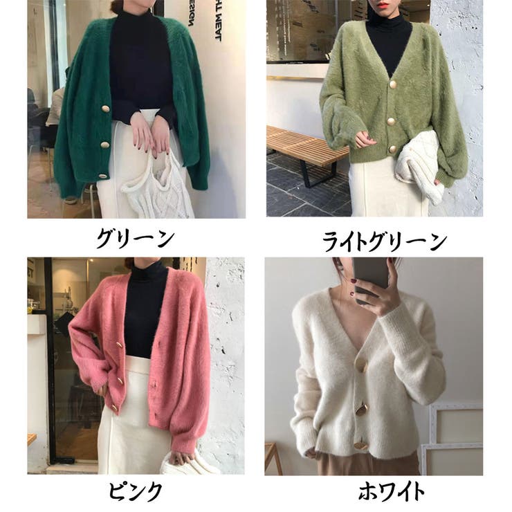 韓国ファッション ニットカーディガン 春 アウター[品番