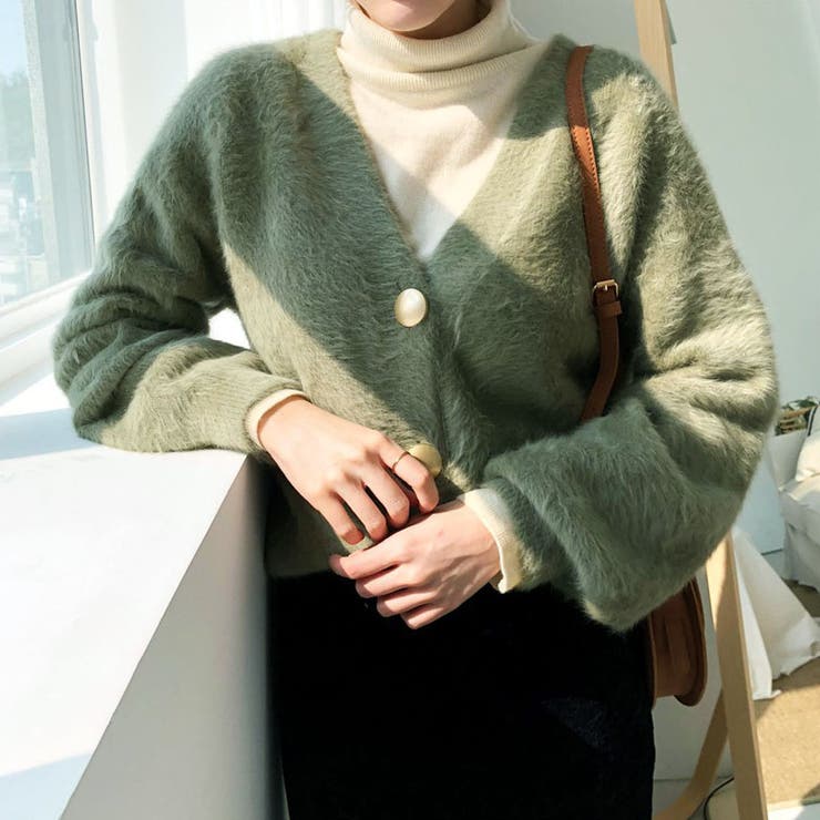 レトロ ニット カーディガン ジャケット 韓国 重ね着風 デニム ニット カーディガン ジャケット Gジャン
