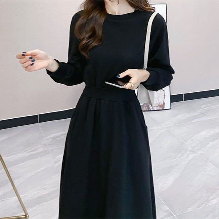 マキシワンピース フレアワンピース レディース 長袖 ロングワンピース | shoppinggo | 詳細画像4 