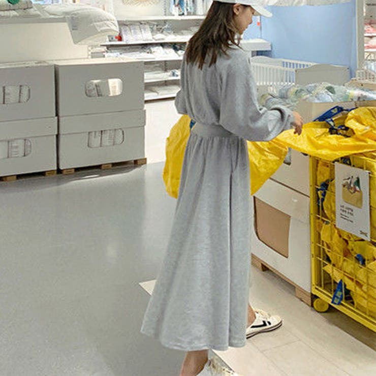 マキシワンピース フレアワンピース レディース 長袖 ロングワンピース | shoppinggo | 詳細画像14 