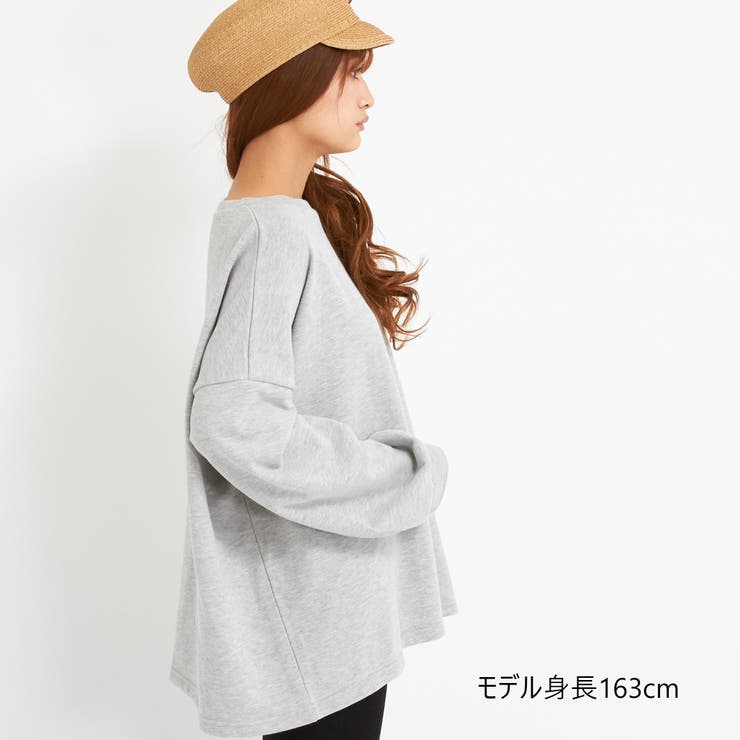 ロゴスウェット 刺繍入り韓国ロングTシャツ | shoppinggo | 詳細画像4 